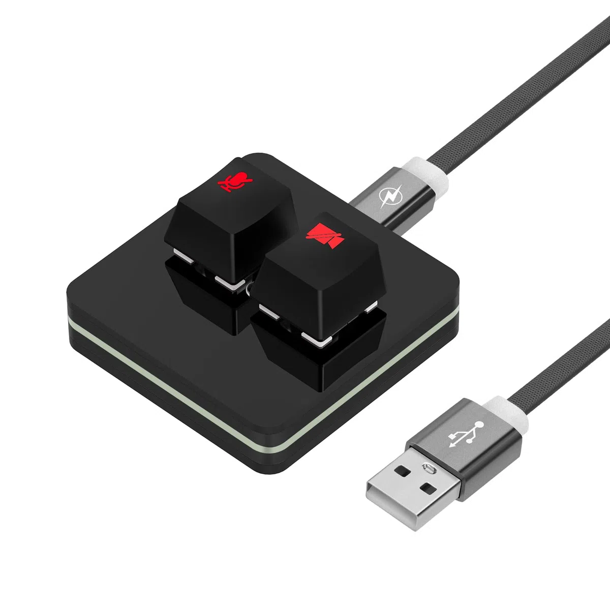 Geekria RGB Meeting-Mute-Controller kompatibel mit Windows & Microsoft Teams App, Mikrofon stumm/laut, Video an/aus, mechanische Tastaturtasten für Online-Kurs, Konferenz (Schwarz)